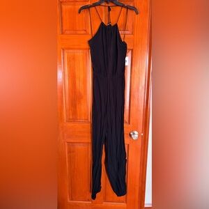 BB Dakota Black Sleeveless Jumpsuit with Elastic Waist
